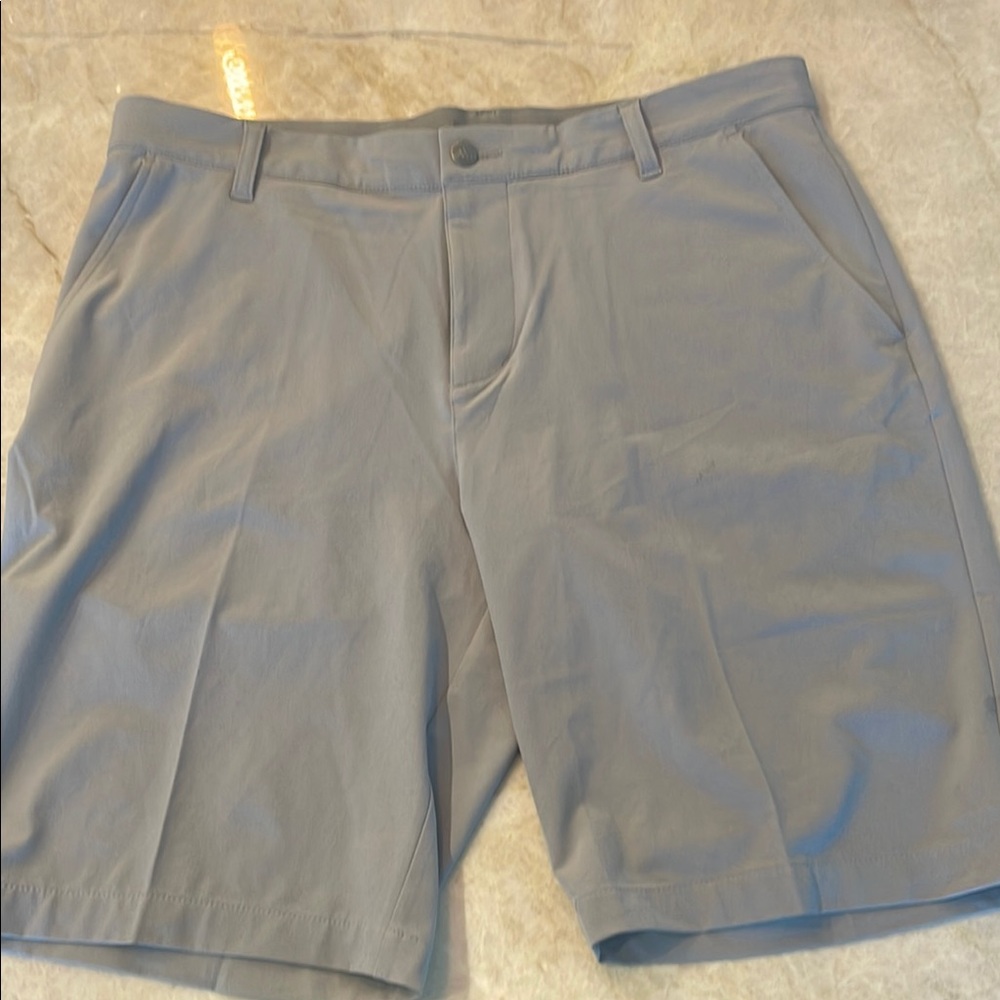 Adidas Gray Flat Front Shorts Versatile Design